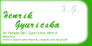 henrik gyuricska business card